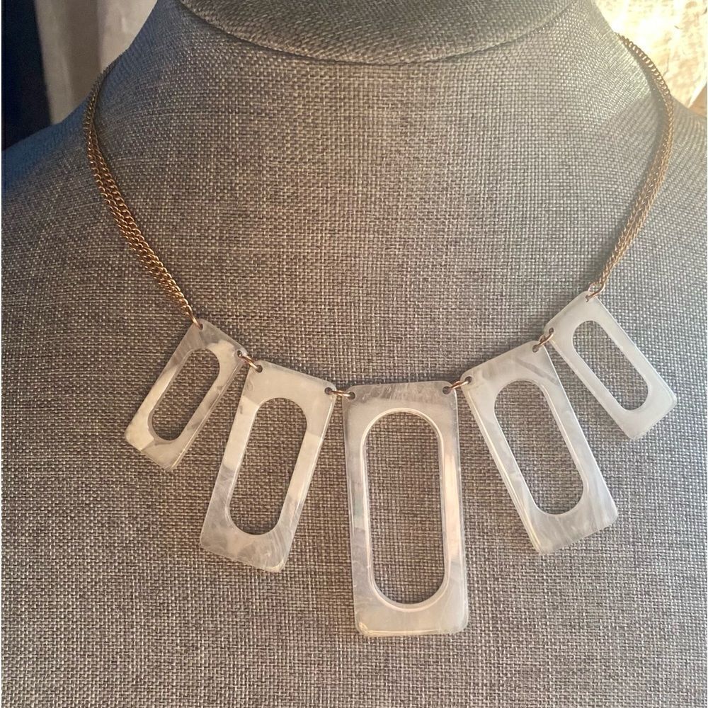 Geometric Rectangles Necklace